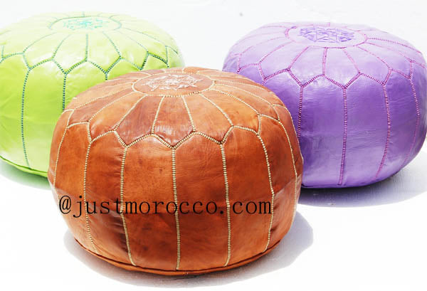 Moroccan brown pouf