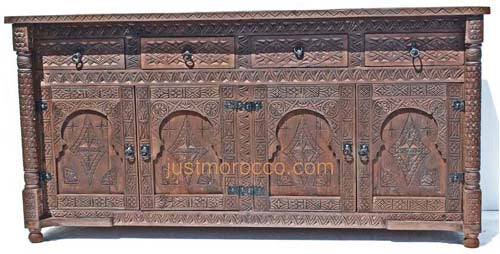 Marrakesh carved cabinet