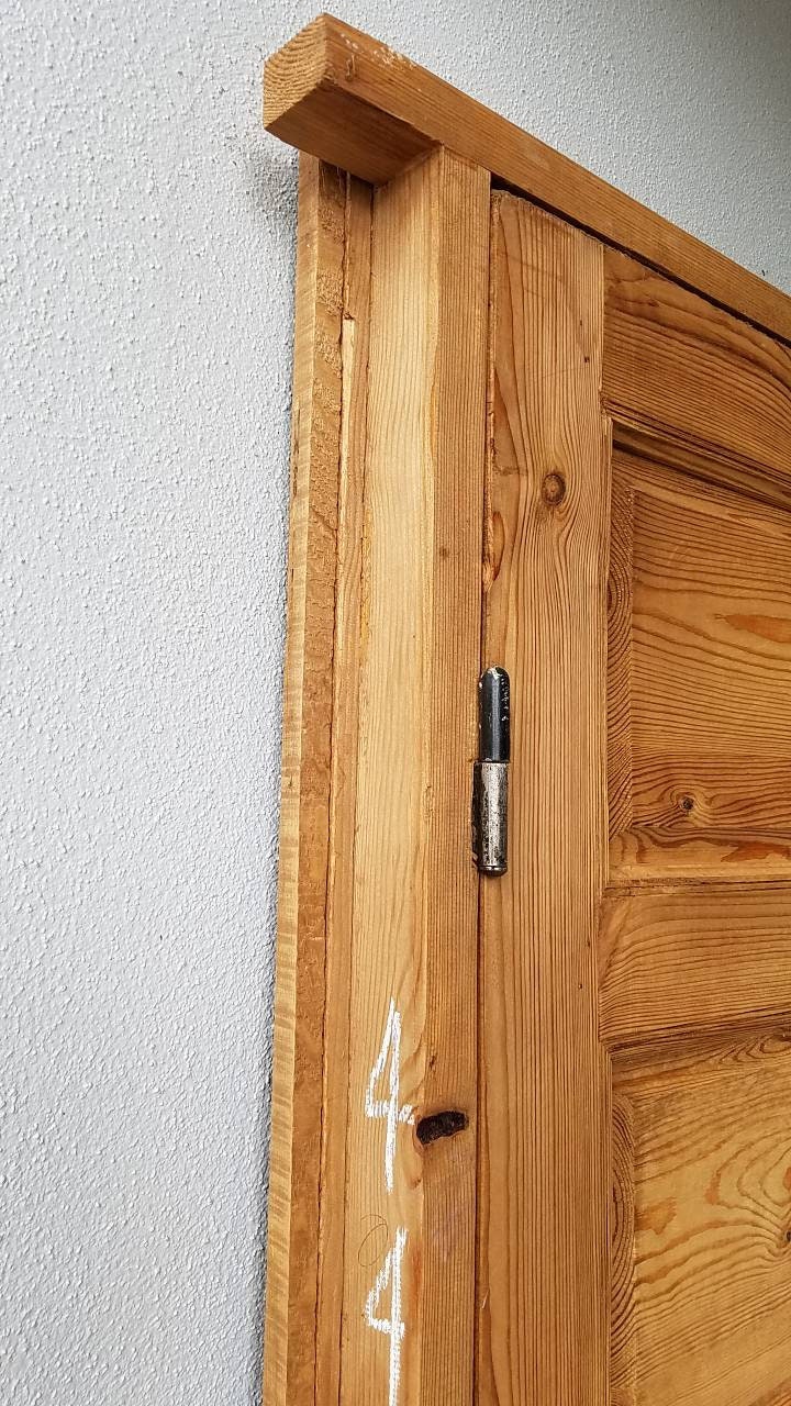 Handmade Carved Cedar Door: Vintage Berber, 80"x34"