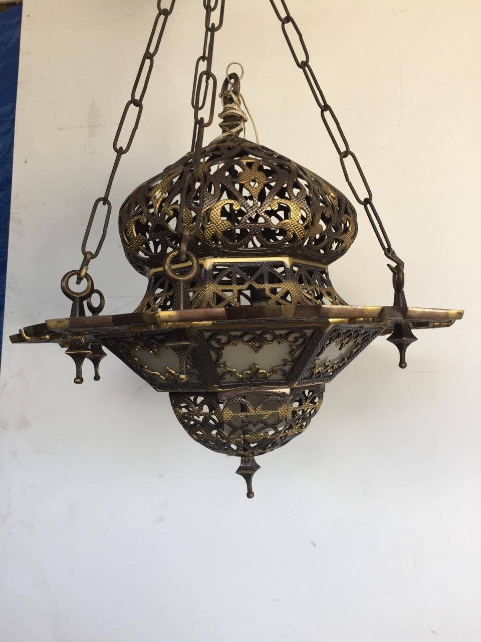 Handmade Moroccan Chandelier, Moorish Hanging Lamp, Exotic Home Decor