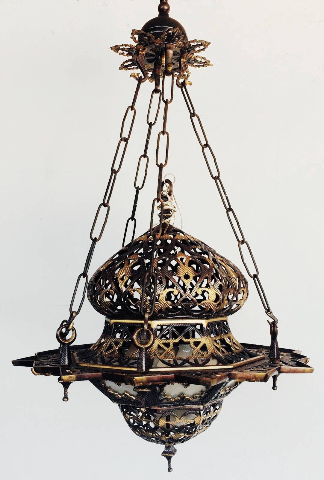 Handmade Moroccan Chandelier, Moorish Hanging Lamp, Exotic Home Decor