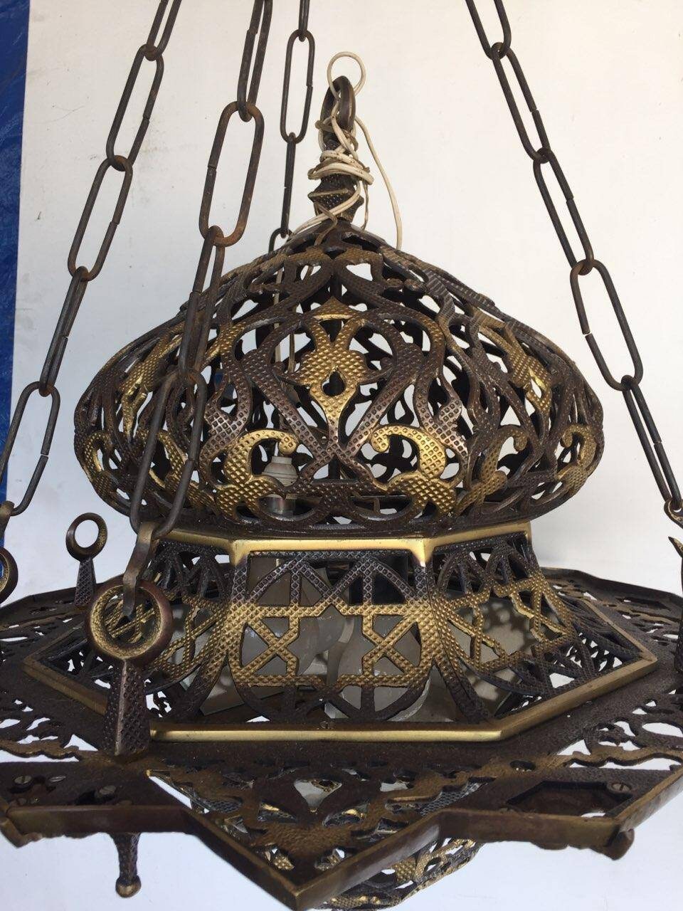 Handmade Moroccan Chandelier, Moorish Hanging Lamp, Exotic Home Decor