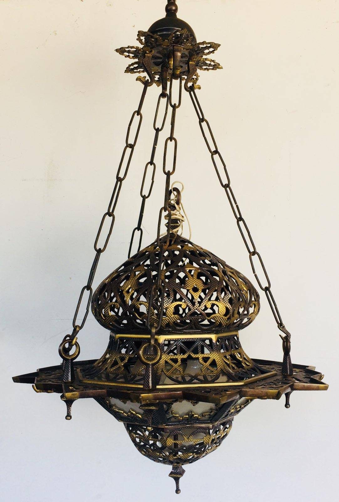 Handmade Moroccan Chandelier, Moorish Hanging Lamp, Exotic Home Decor