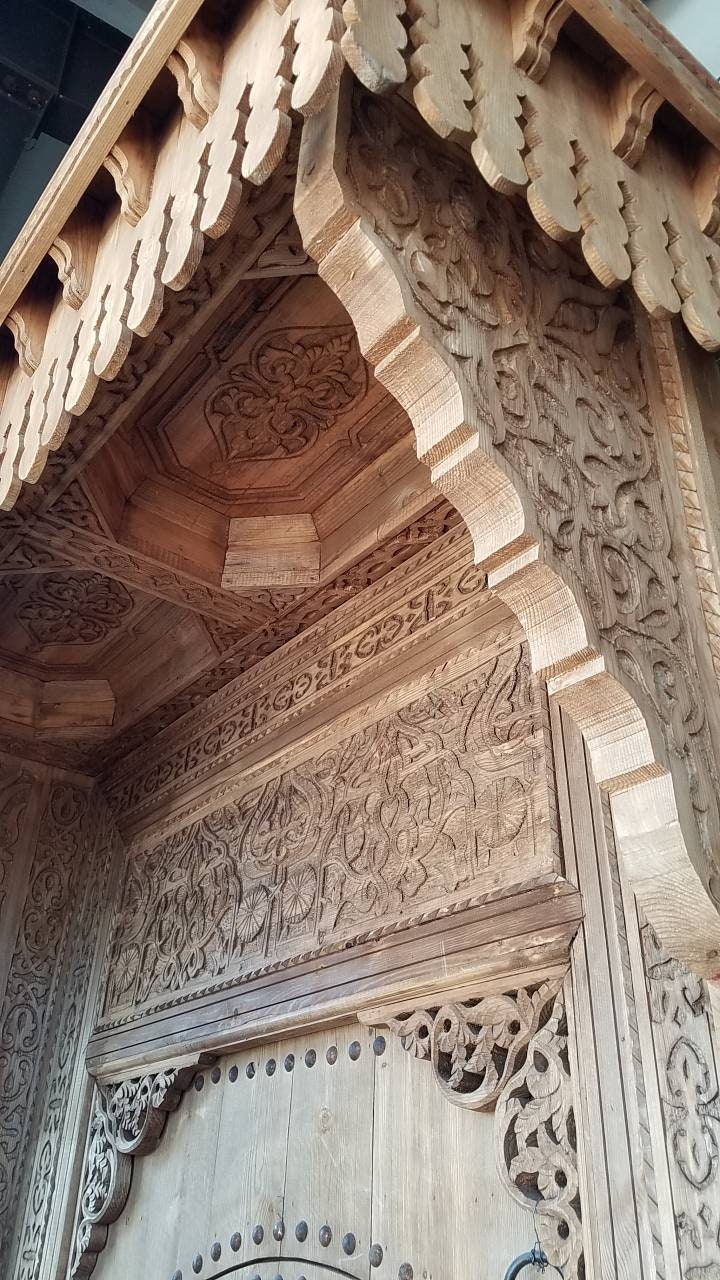 Handmade Moorish Carved Cedar Door, Palace Double Door 115x70