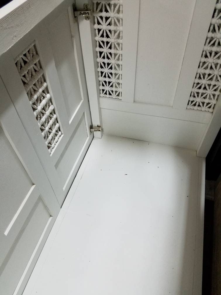 Handmade Moroccan Bathroom Vanity Cabinet, Marble Top, Silver Faucet