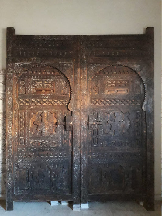 Carved African Door Panels, Sahara Berber Decor, Nomad Artwork