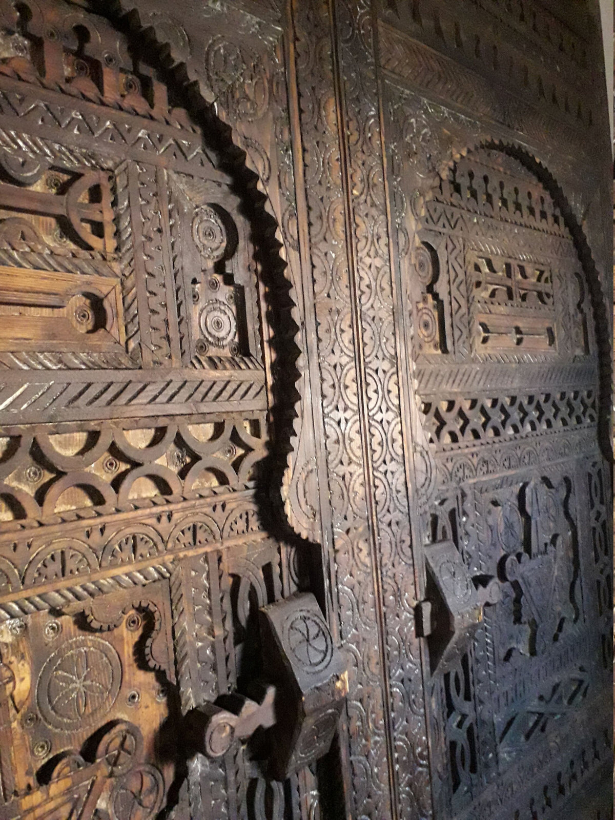 Carved African Door Panels, Sahara Berber Decor, Nomad Artwork