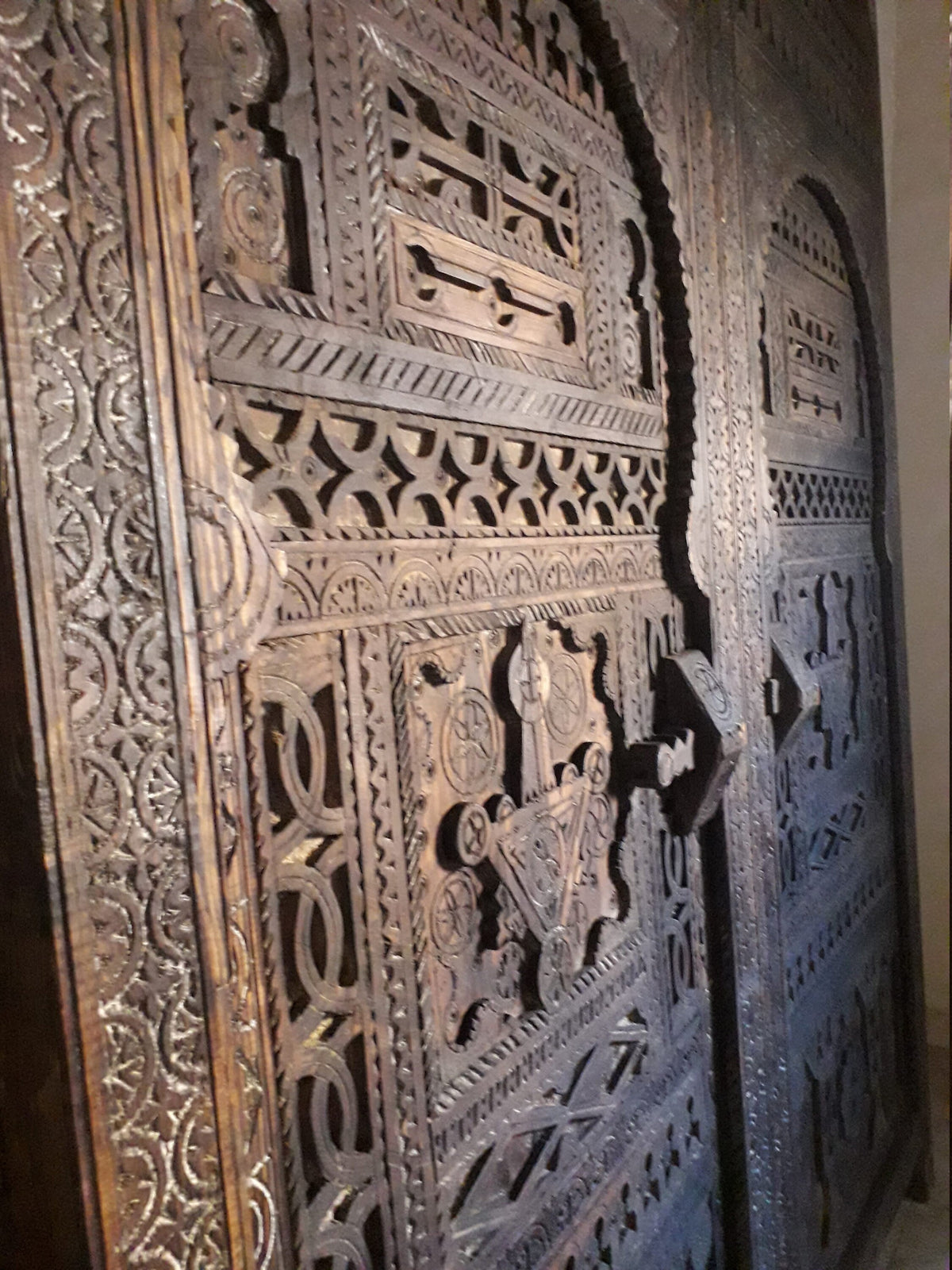 Carved African Door Panels, Sahara Berber Decor, Nomad Artwork