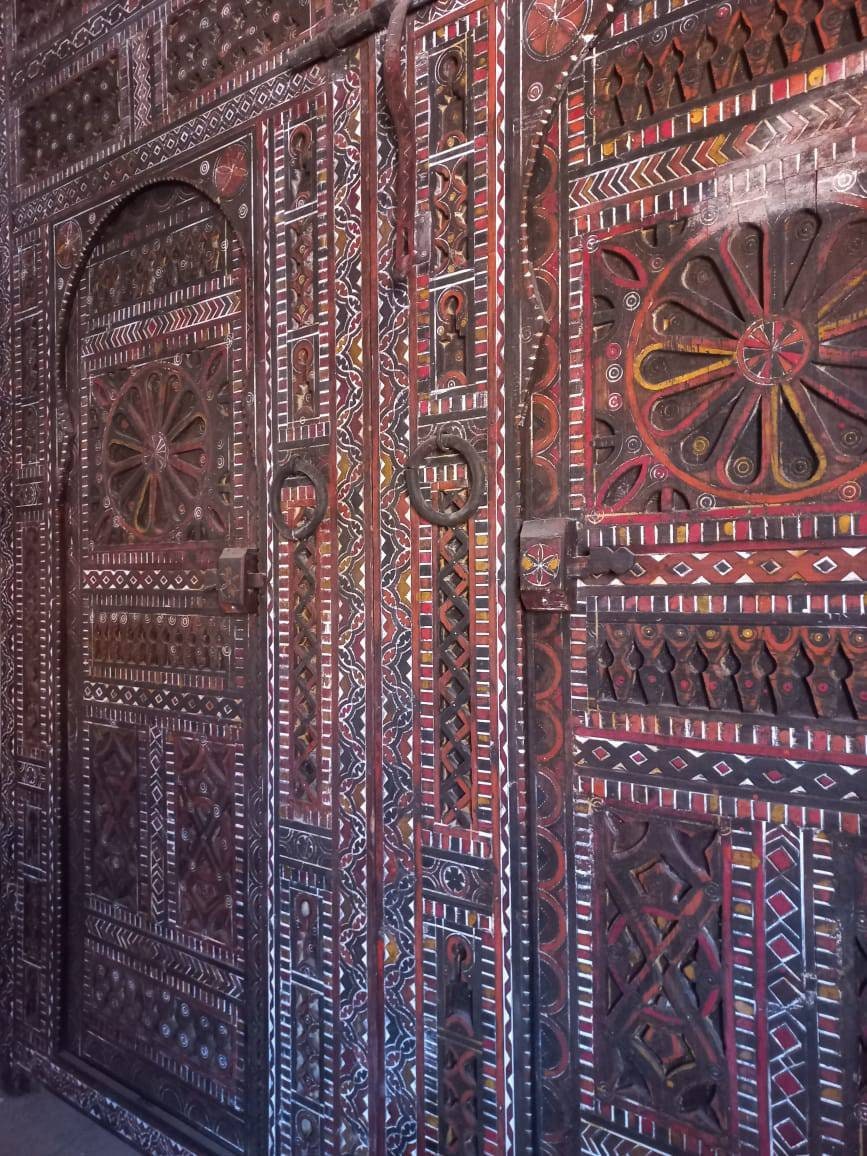 Unique Carved Moroccan Berber Door, Touareg Fortress Palace Entry