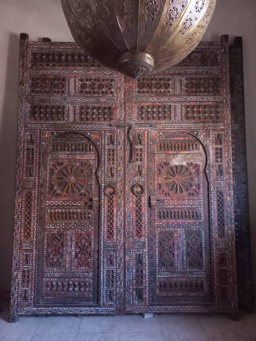 Unique Carved Moroccan Berber Door, Touareg Fortress Palace Entry