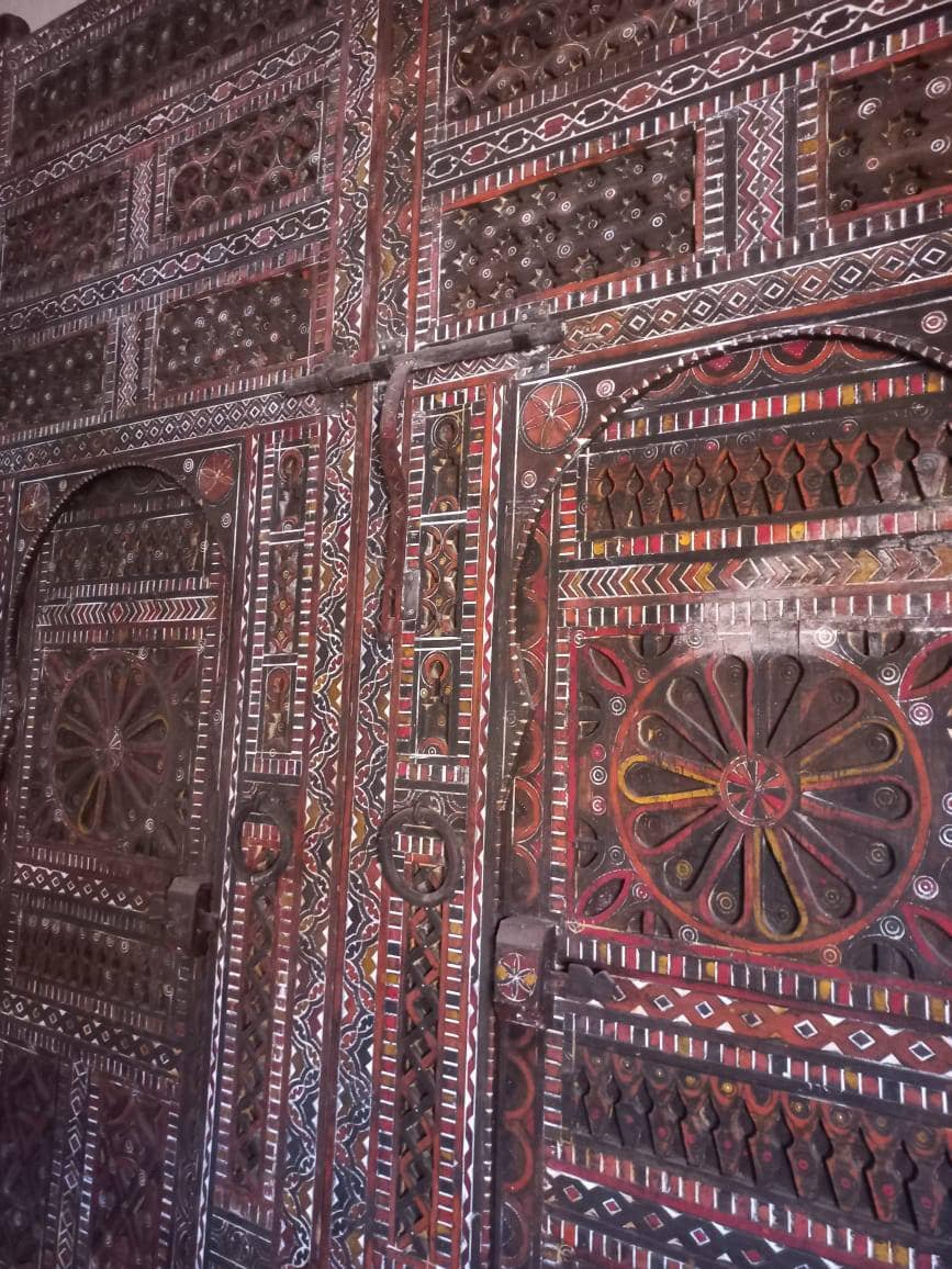 Unique Carved Moroccan Berber Door, Touareg Fortress Palace Entry