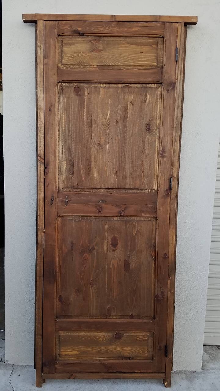 Vintage Moorish Cedar Door with Arch, Andalusian Style