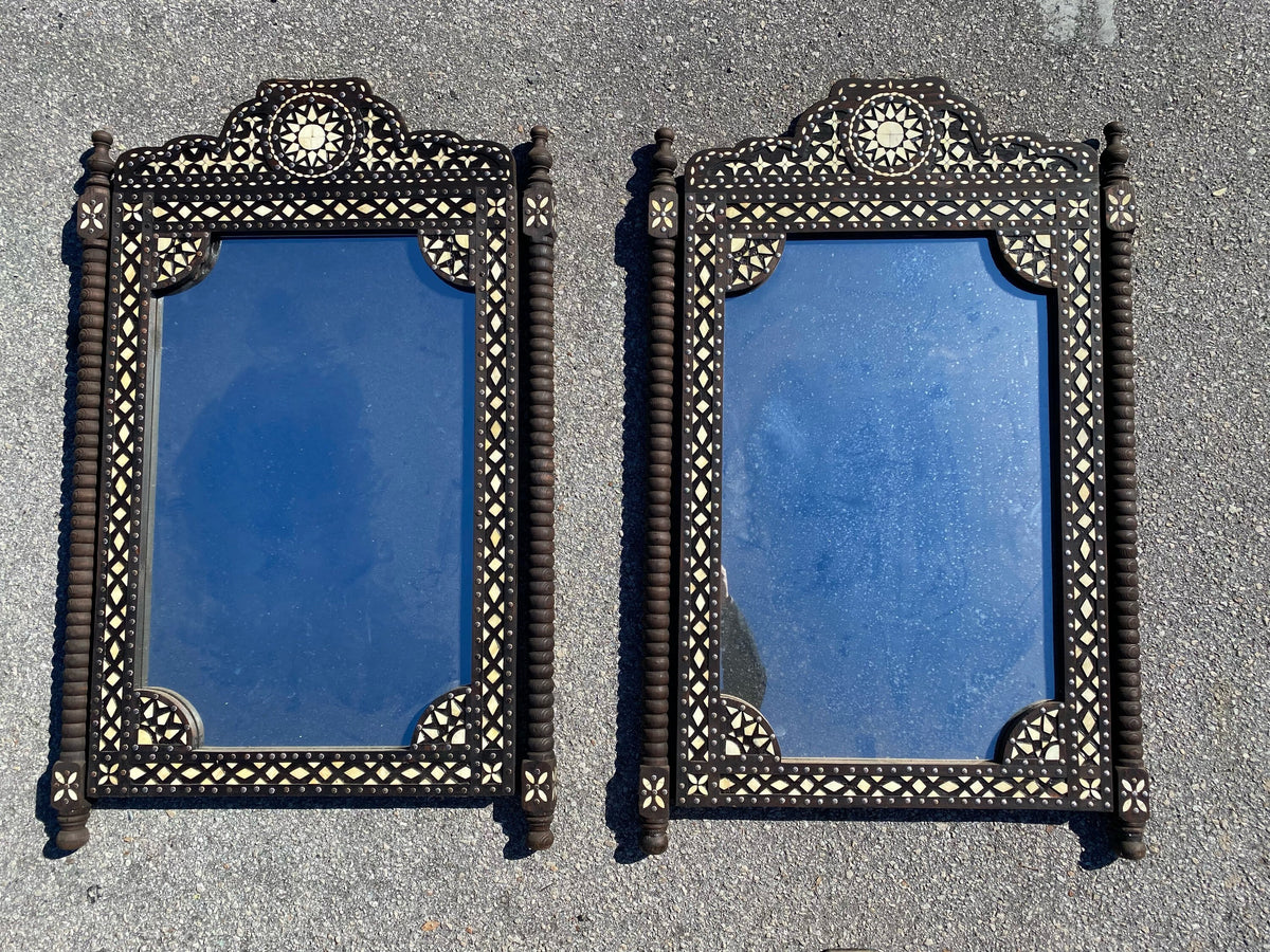 Handmade Camel Bone Inlay Mirror: Moroccan Moorish Wall Decor (50x32)