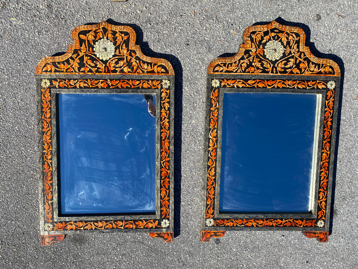 Handmade Moroccan Camel Bone Inlay Mirror - Moorish Arches Decor