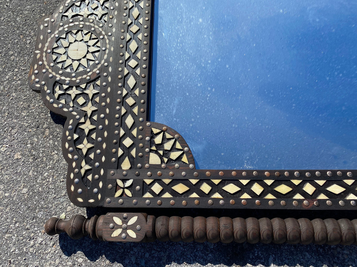 Handmade Camel Bone Inlay Mirror: Moroccan Moorish Wall Decor (50x32)