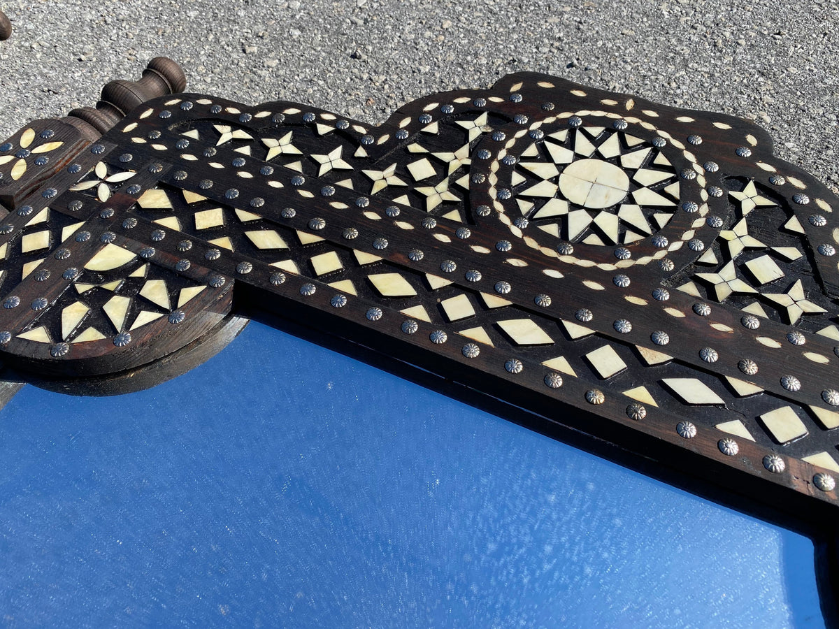 Handmade Camel Bone Inlay Mirror: Moroccan Moorish Wall Decor (50x32)