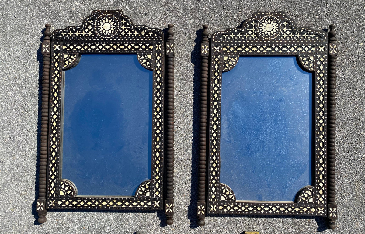 Handmade Camel Bone Inlay Mirror: Moroccan Moorish Wall Decor (50x32)