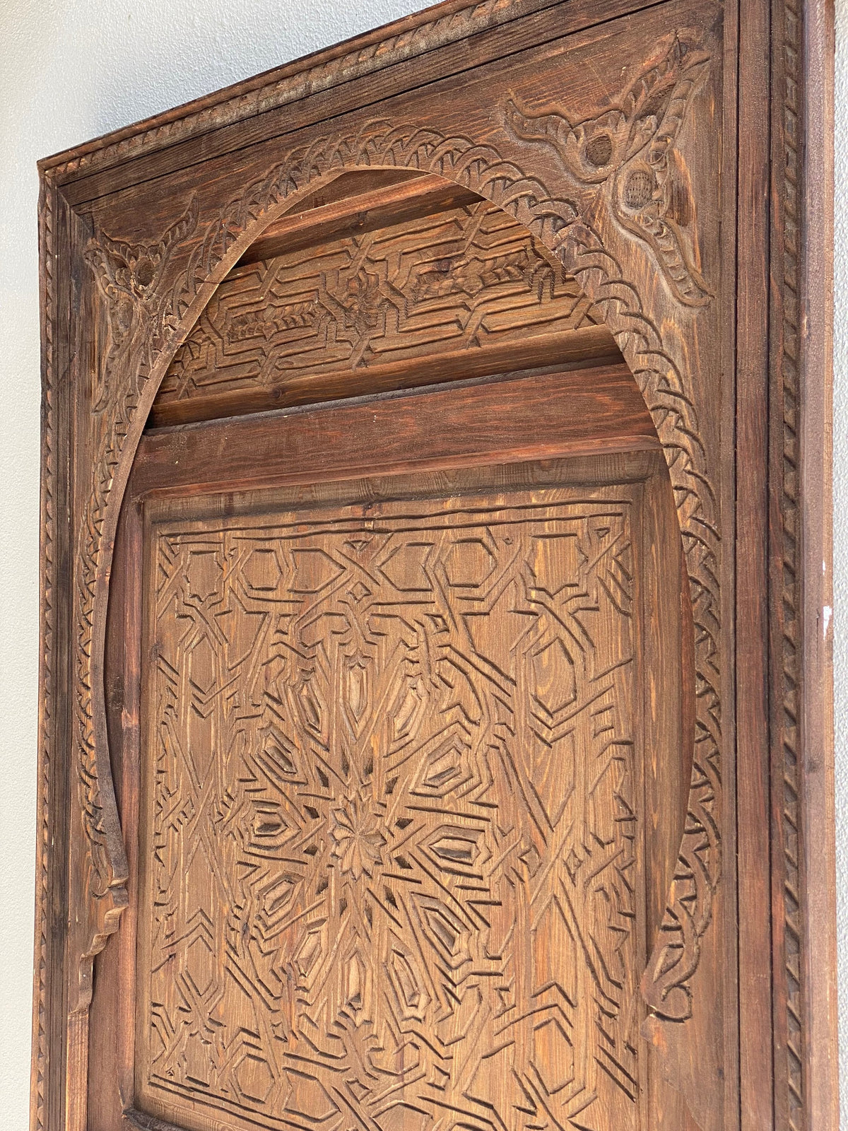 Hand Carved Cedar Moroccan Door, Moorish Palace Style (80x37)