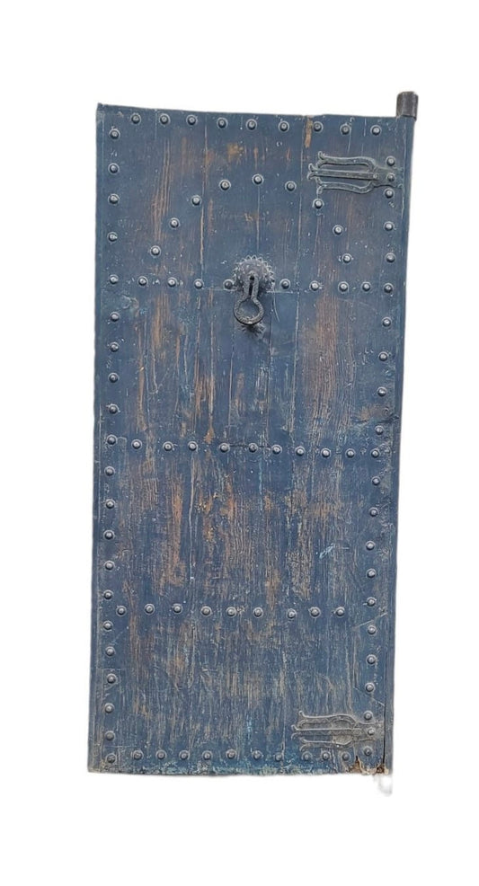 Handmade Moroccan Wall Door, Riad Decor with Metal Knocker