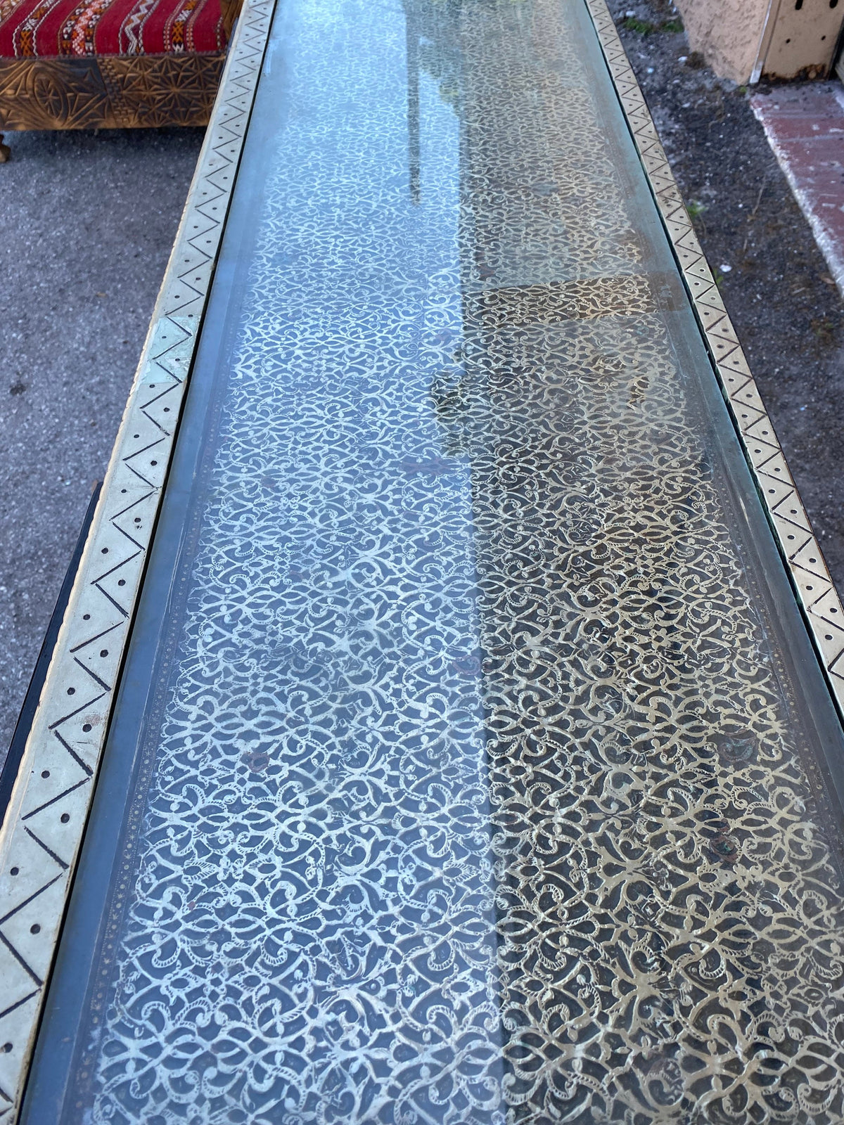 Handmade Moroccan Silver Console Cabinet, Moorish Dresser with Drawers