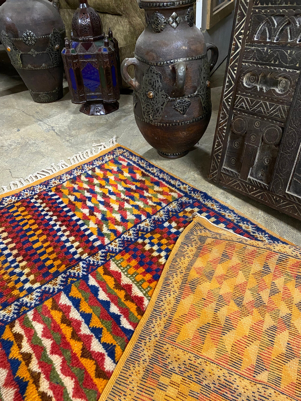 Vintage Handwoven Taznakht Berber Rug, 79x40