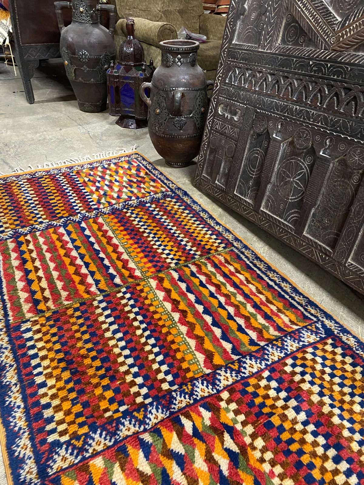 Vintage Handwoven Taznakht Berber Rug, 79x40