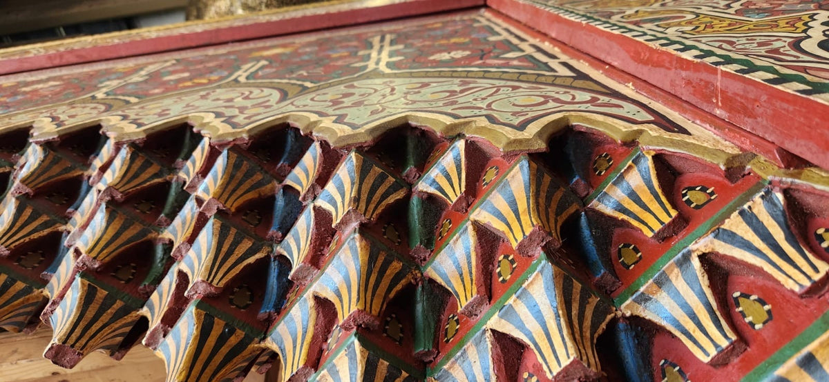 Exquisite Large Moroccan Painted Arch - Statement Piece for Your Space