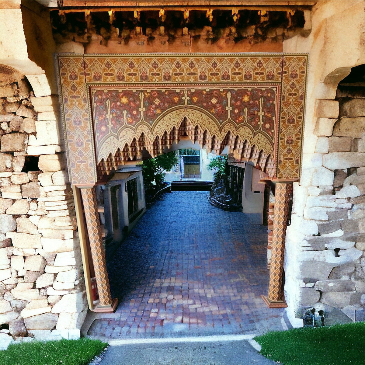 Exquisite Large Moroccan Painted Arch - Statement Piece for Your Space