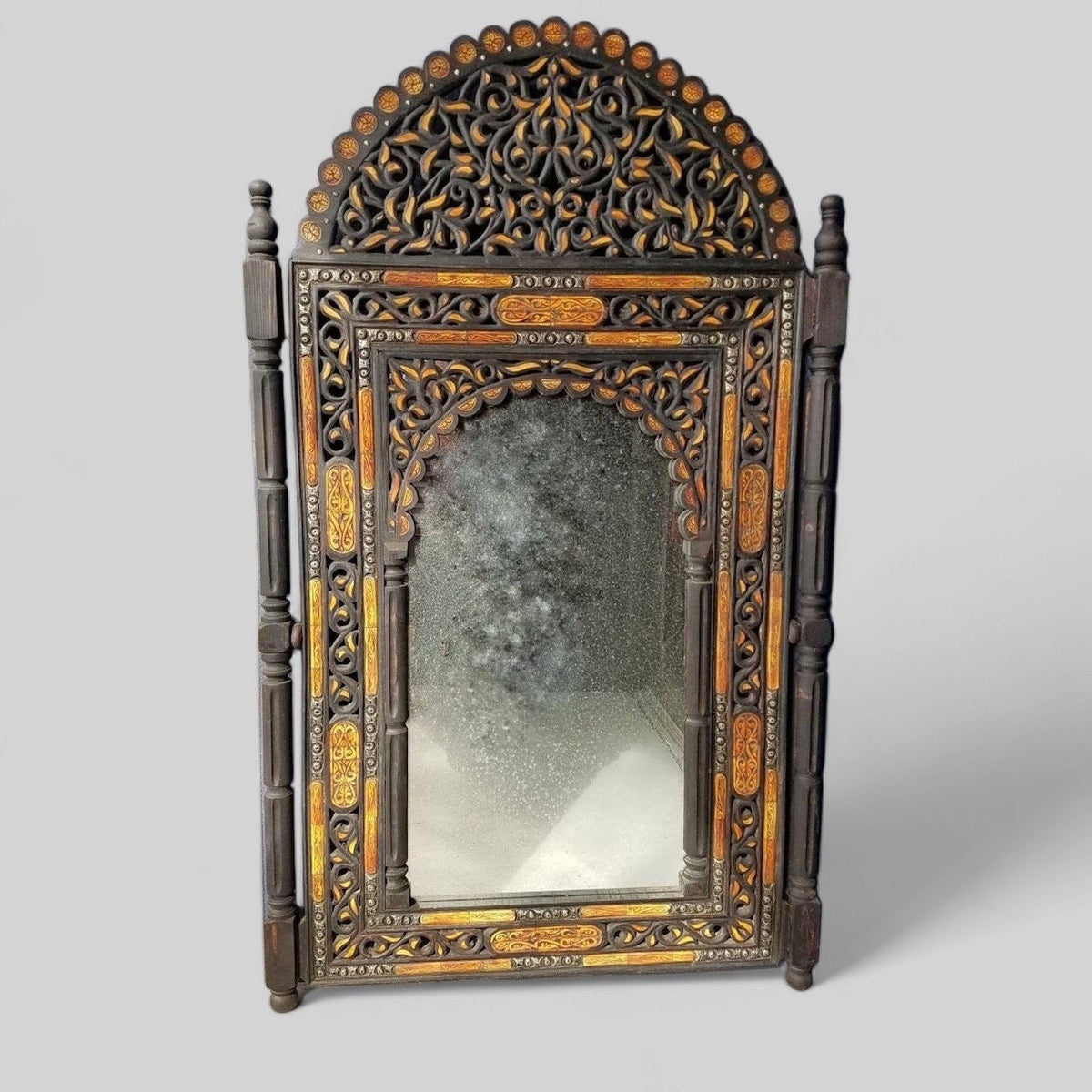 Handmade Moroccan Inlay Camel Bone Mirror, Moorish Design