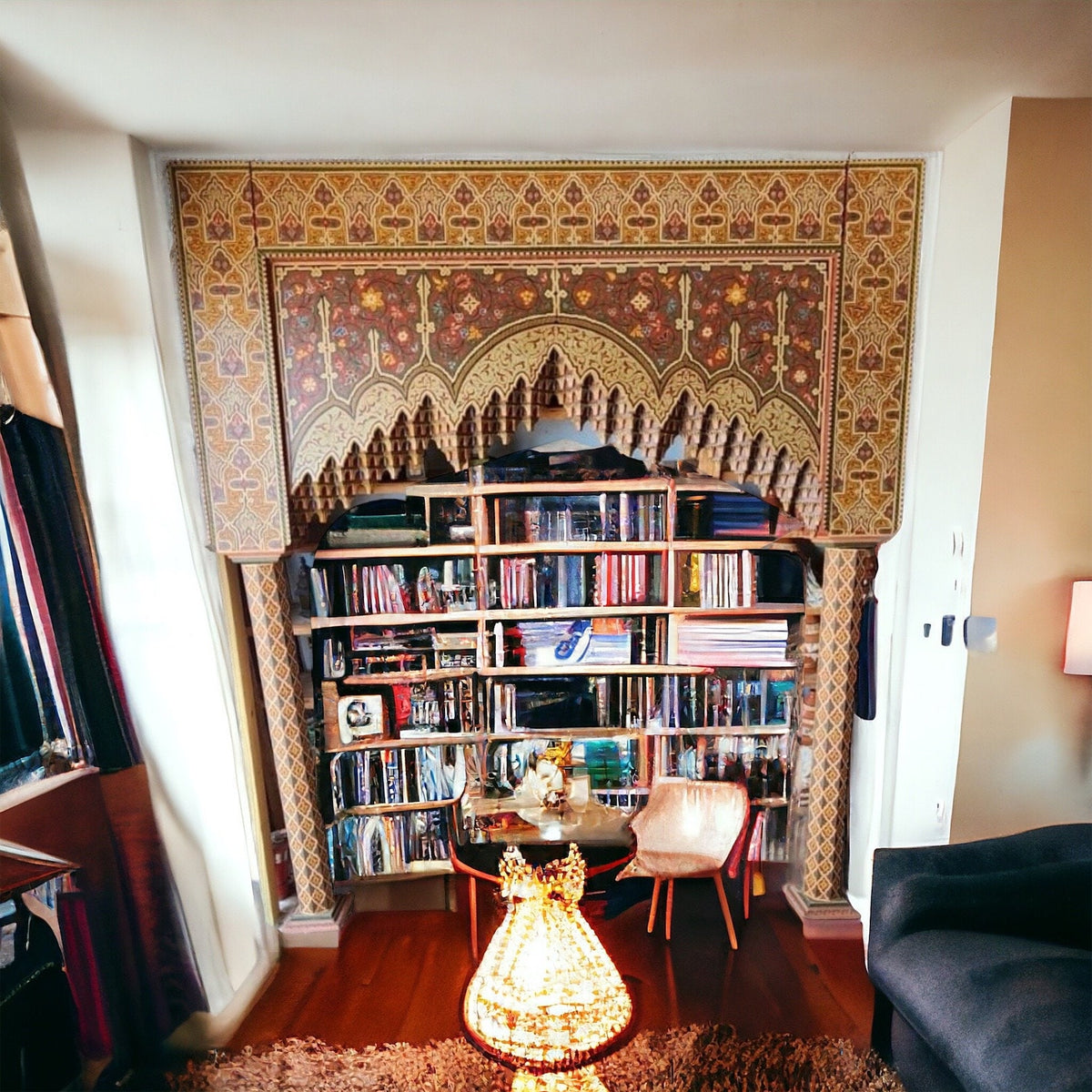 Exquisite Large Moroccan Painted Arch - Statement Piece for Your Space