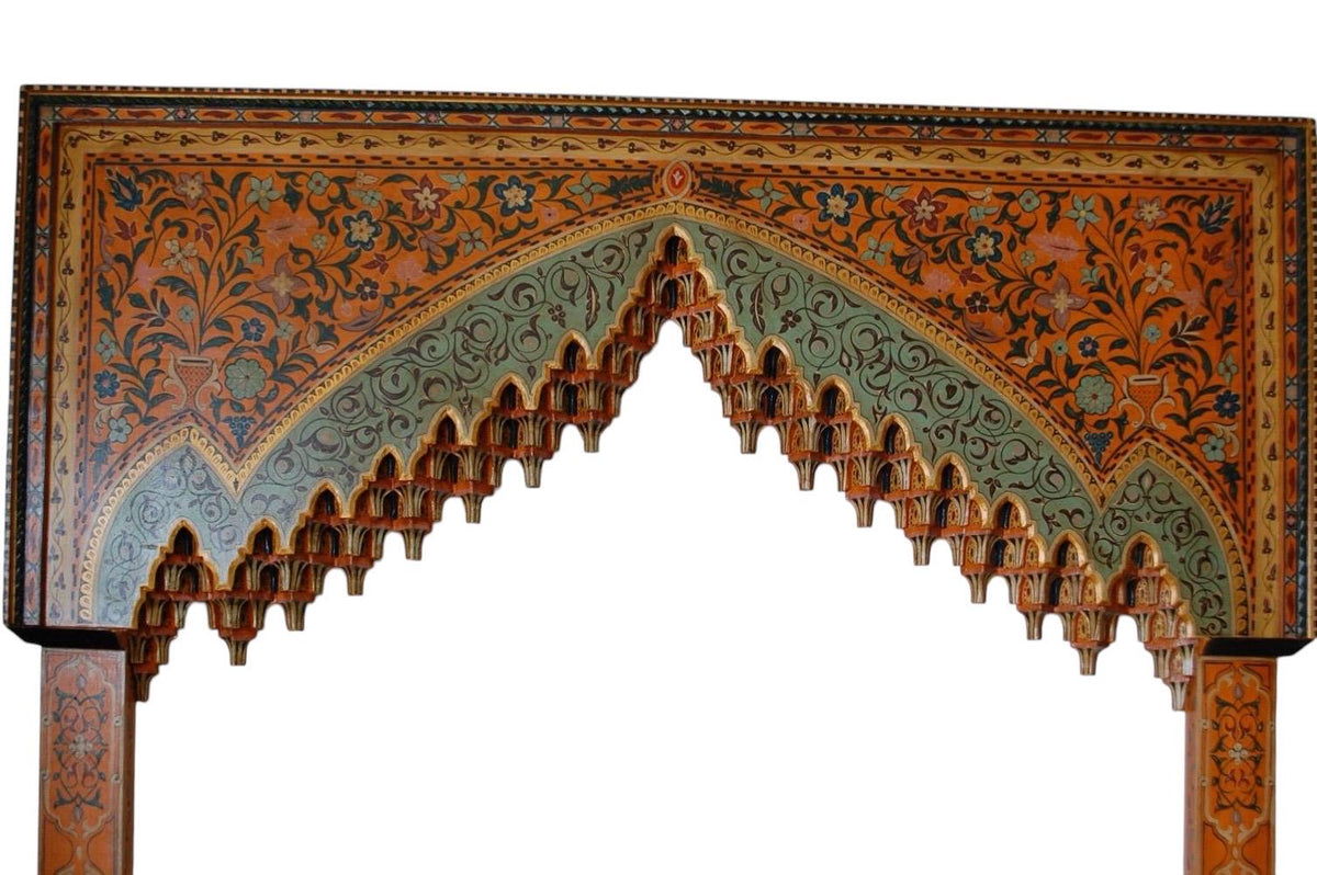 Hand painted royal Moroccan arch, moorish architectural piece of home decor