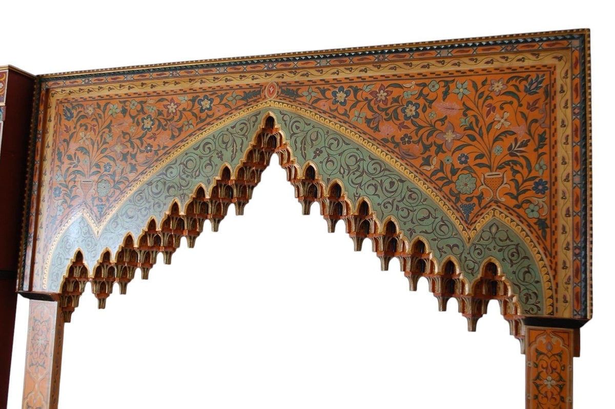 Hand painted royal Moroccan arch, moorish architectural piece of home decor