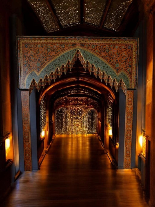 Hand painted royal Moroccan arch, moorish architectural piece of home decor
