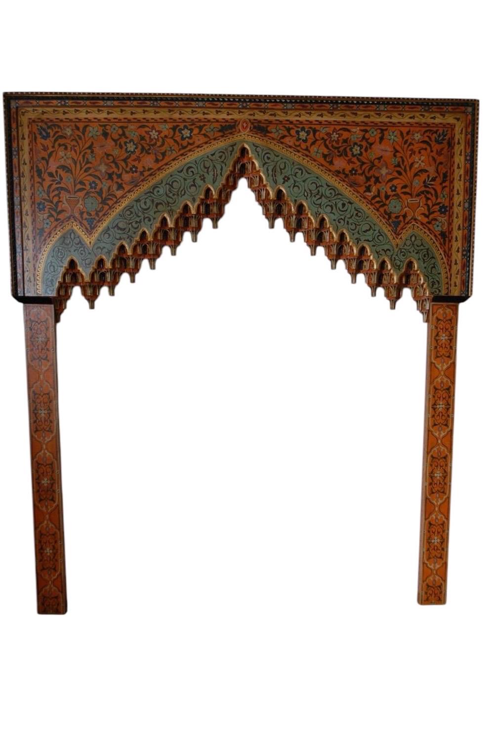 Hand painted royal Moroccan arch, moorish architectural piece of home decor