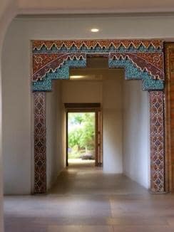 Hand painted royal Moroccan arch