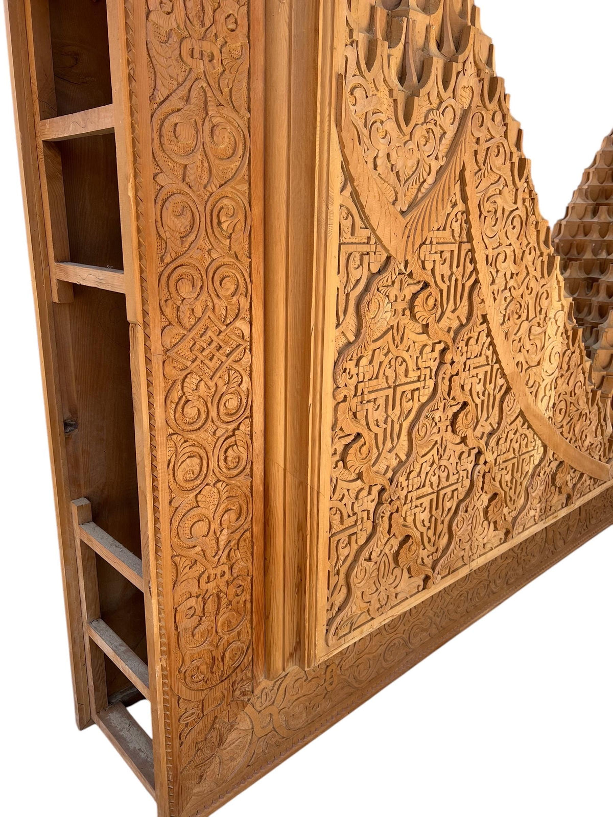 Hand Carved  Moroccan vintage Wooden Moorish Arch | Alhambra Palace architecture