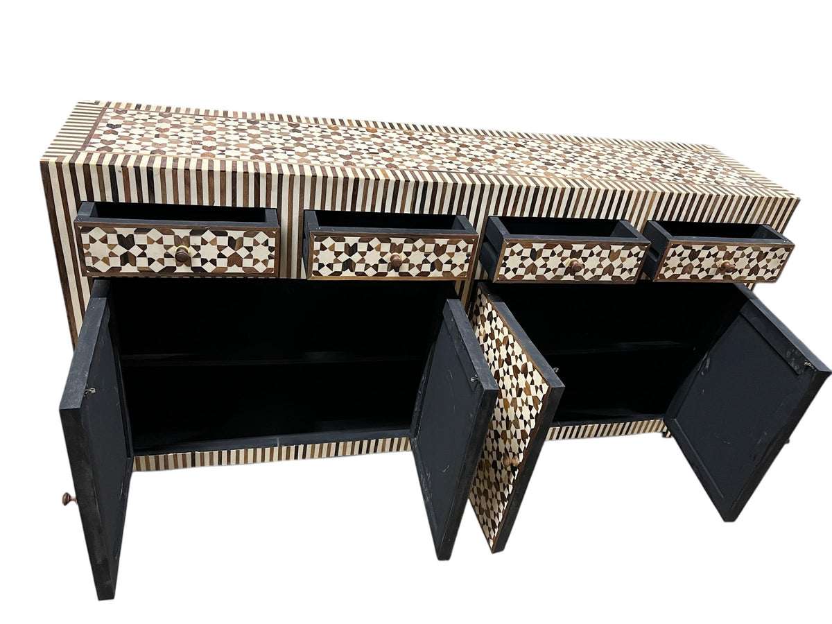 Andalusian Thuya Wood Inlay Cabinet, Moroccan Moorish Dresser