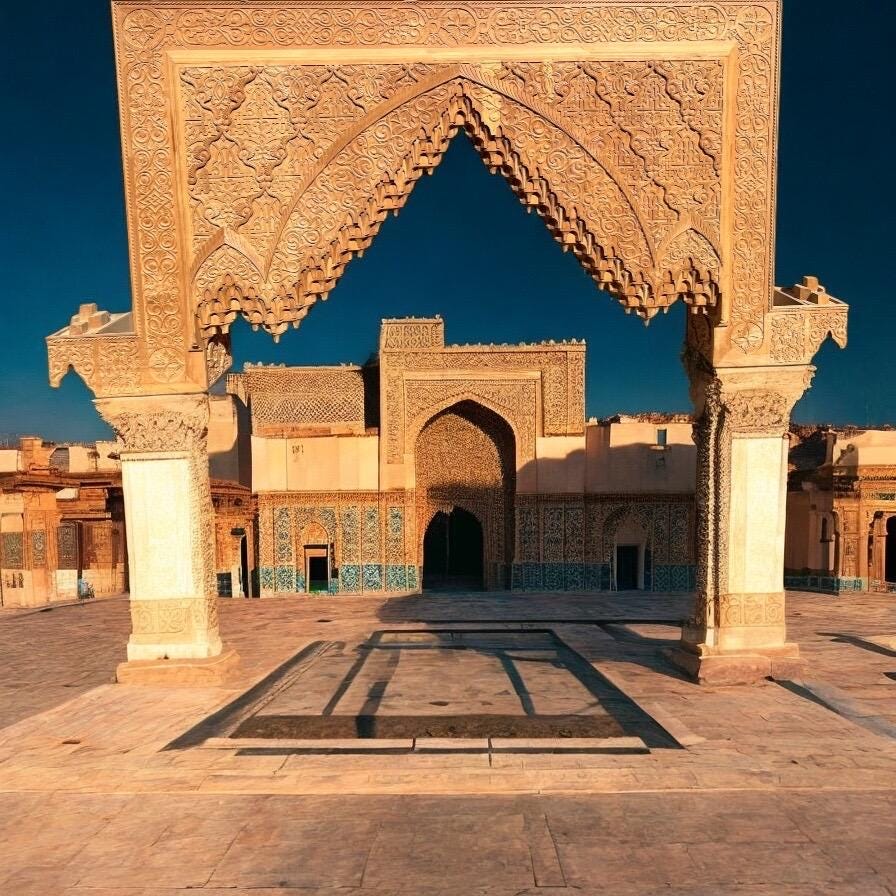 Hand Carved  Moroccan vintage Wooden Moorish Arch | Alhambra Palace architecture