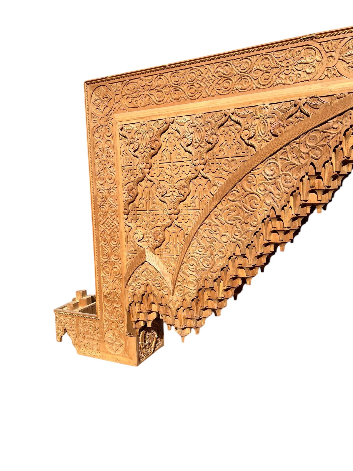 Hand Carved  Moroccan vintage Wooden Moorish Arch | Alhambra Palace architecture