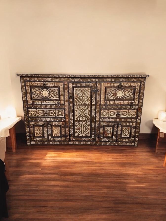 Zebra african cabinet | Hand carved Moroccan buffet | Bedroom furniture wooden credenza