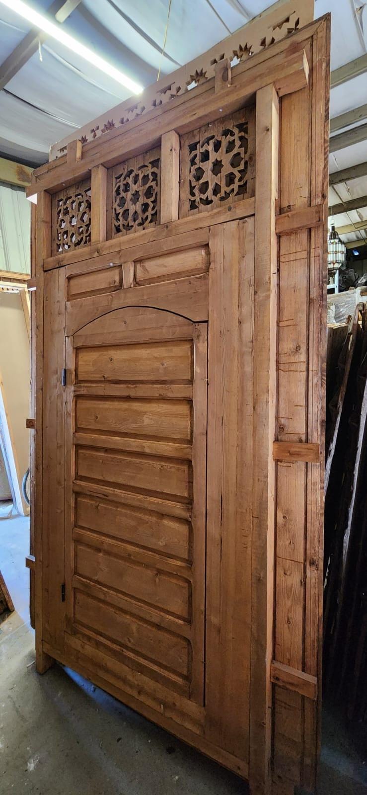 Handmade Moorish Carved Cedar Wood Door: 9ft Palace Gate