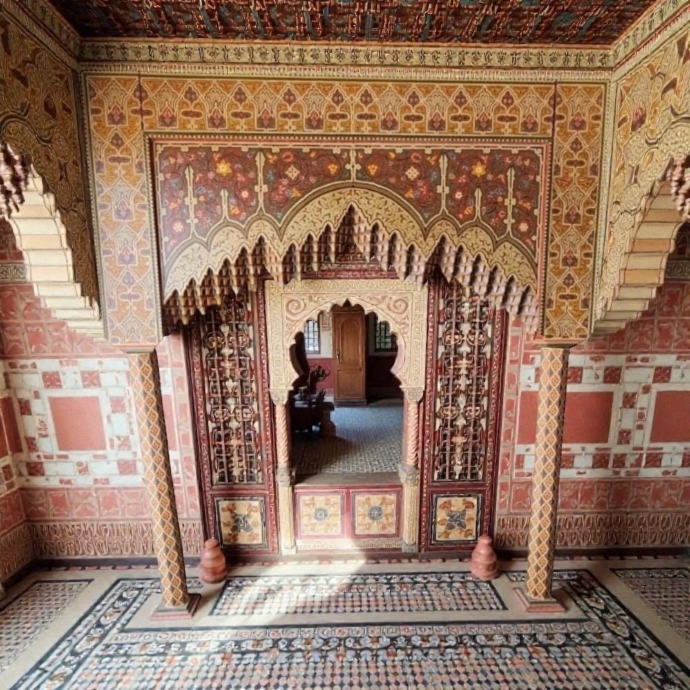 Exquisite Large Moroccan Painted Arch - Statement Piece for Your Space