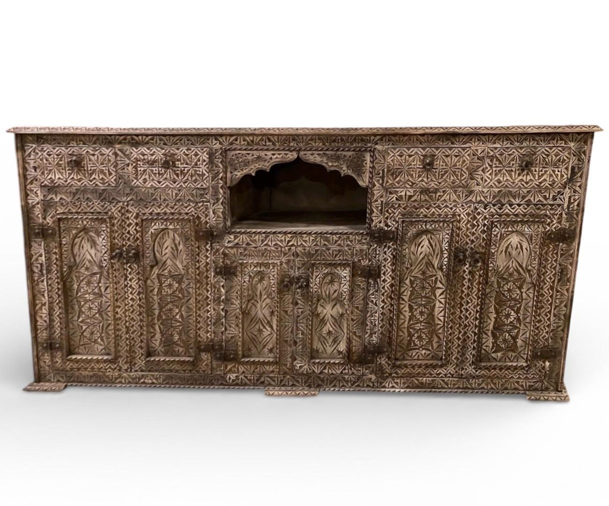 Exotic Moroccan Cabinet - Artisan Wooden Furniture Piece