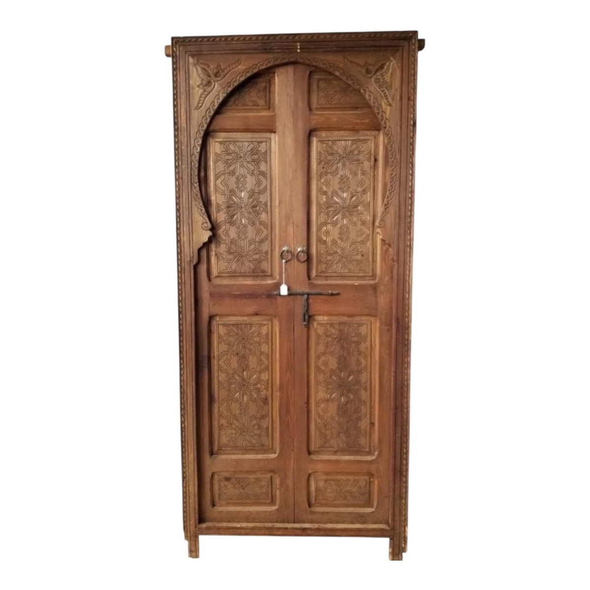 Hand Carved Moroccan Cedar Door Panels, Moorish Design