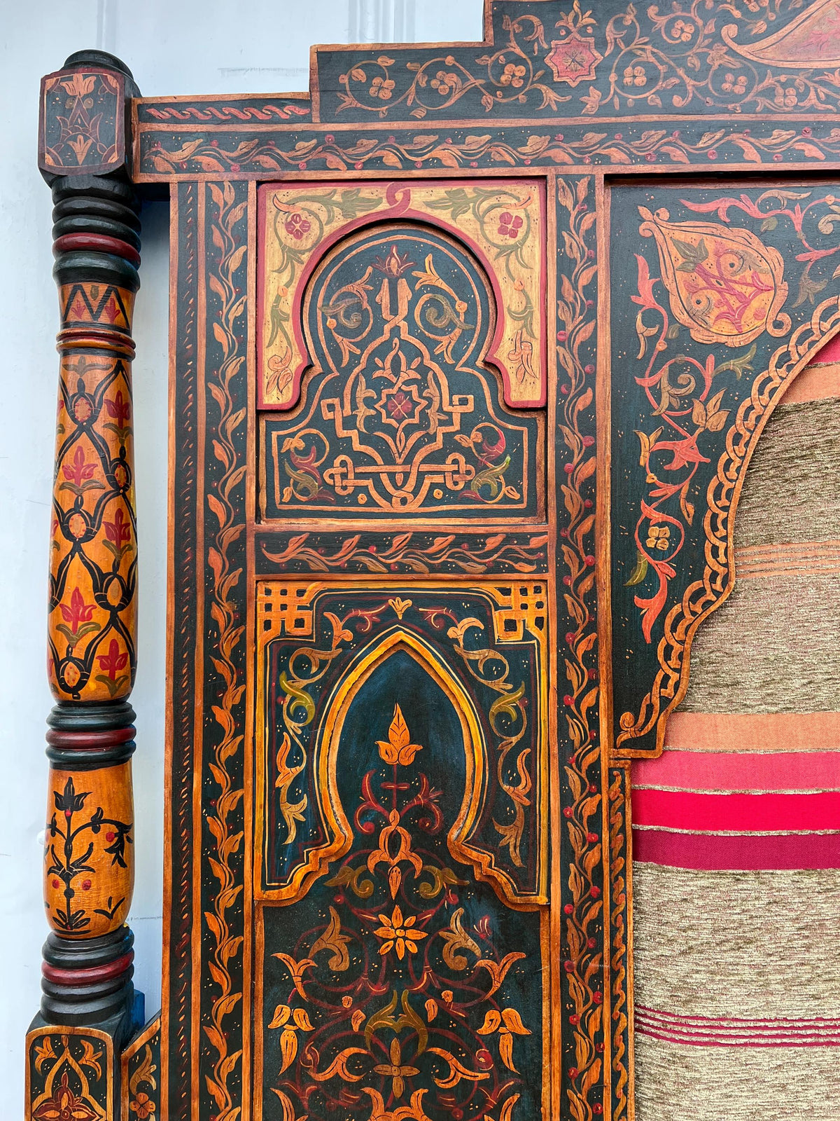 Hand-Painted Moroccan Headboard Bed | Sabra Moorish Artwork Painting
