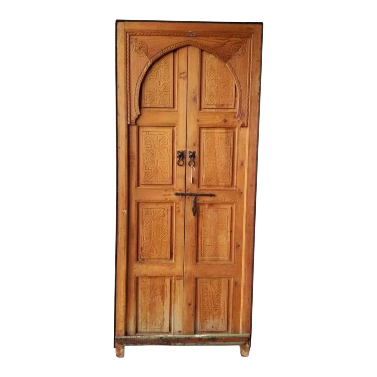 Handmade Moorish Carved Cedar Double Door 78" x 36"
