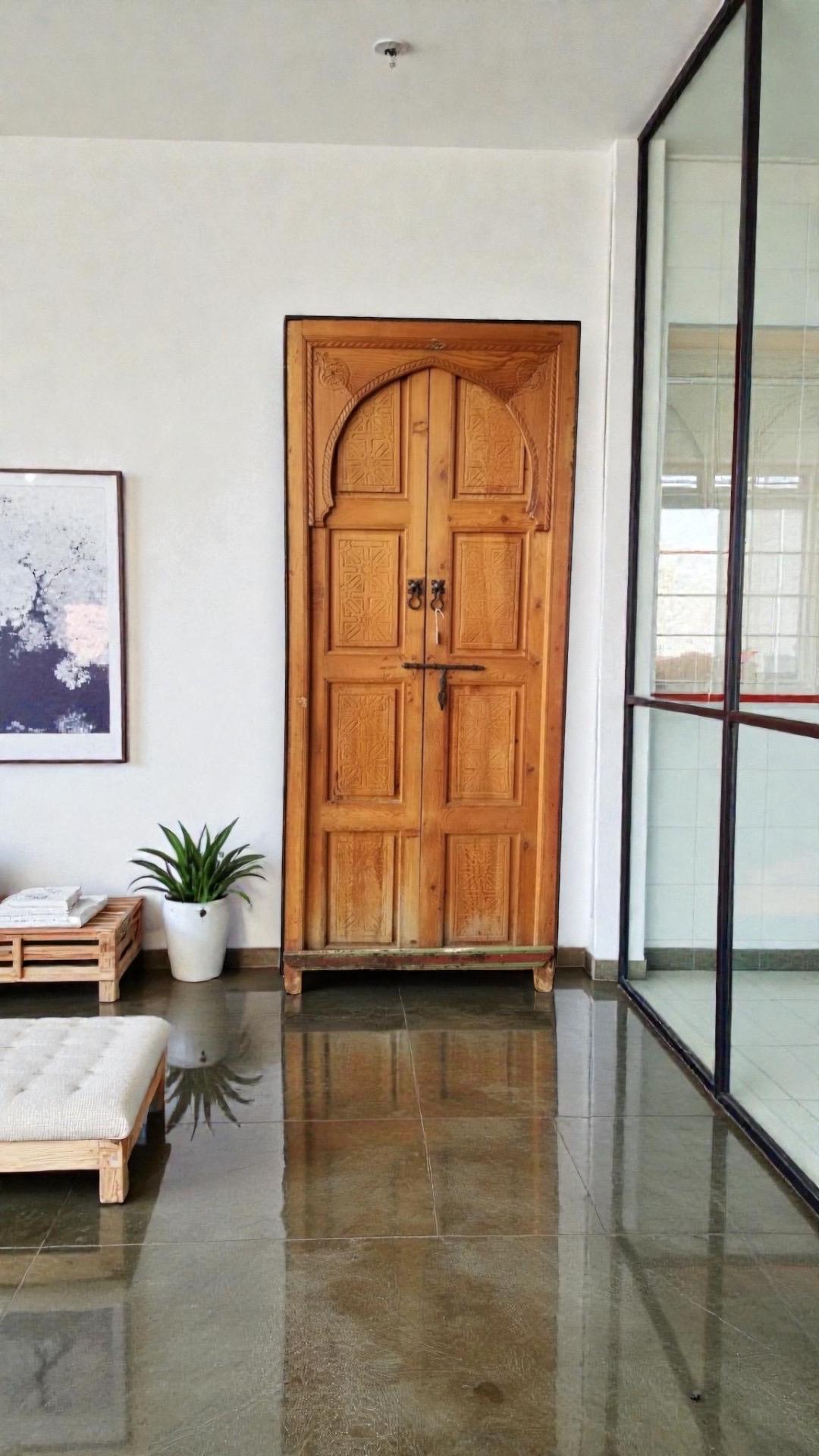 Handmade Moorish Carved Cedar Double Door 78" x 36"