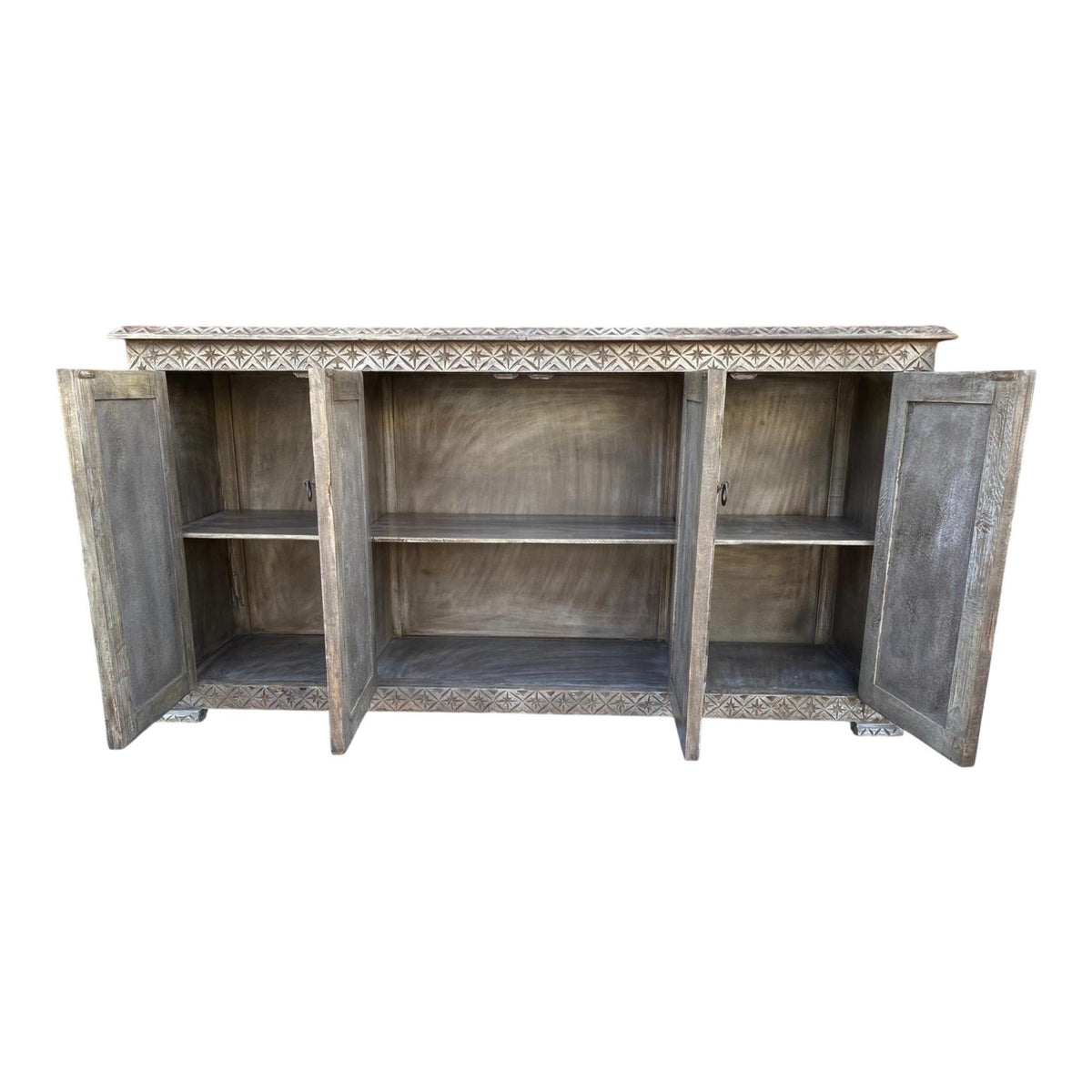 Handmade Berber Carved Wooden cabinet, Moroccan Buffet Dresser