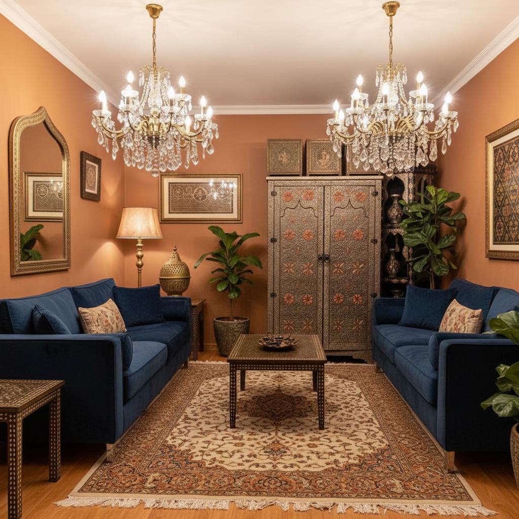 Eclectic silver metal armoire: Moroccan Furniture decor