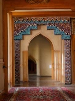Hand painted royal Moroccan arch